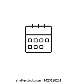 Calendar Icon Flat Vector Illustration - Vector