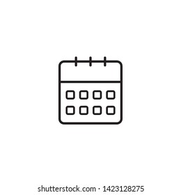 Calendar Icon Flat Vector Illustration - Vector