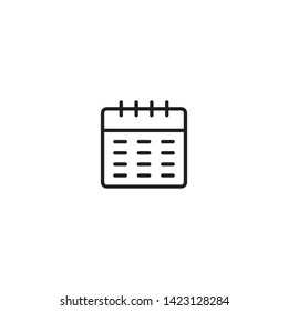 Calendar Icon Flat Vector Illustration - Vector