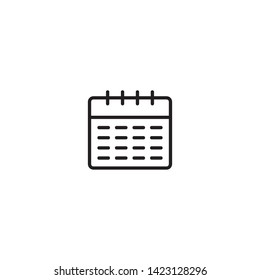 Calendar Icon Flat Vector Illustration - Vector
