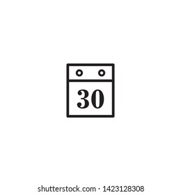 Calendar Icon Flat Vector Illustration - Vector