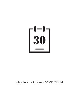 Calendar Icon Flat Vector Illustration - Vector