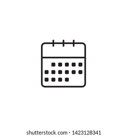 Calendar Icon Flat Vector Illustration - Vector