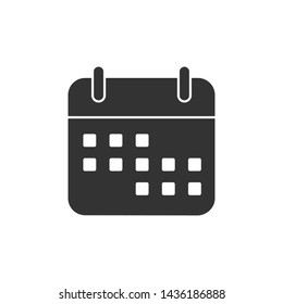 Calendar Icon Flat Vector Illustration
