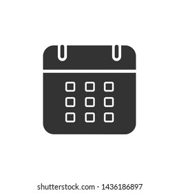 Calendar Icon Flat Vector Illustration