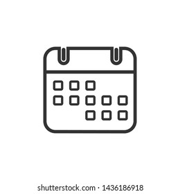 Calendar Icon Flat Vector Illustration