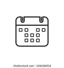 Calendar Icon Flat Vector Illustration