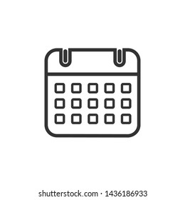 Calendar Icon Flat Vector Illustration