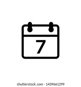 Calendar Icon Flat Vector Illustration