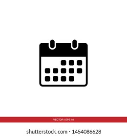 Calendar Icon Flat Vector Illustration