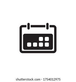 Calendar Icon Flat Vector Illustration Design
