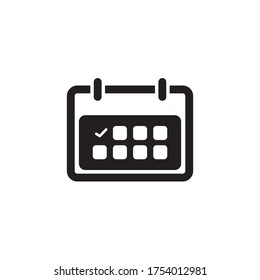 Calendar Icon Flat Vector Illustration Design