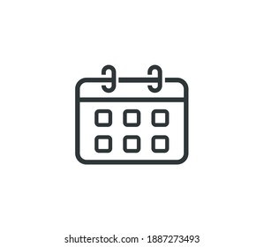 Kalendersymbol Flache Vektorgrafik