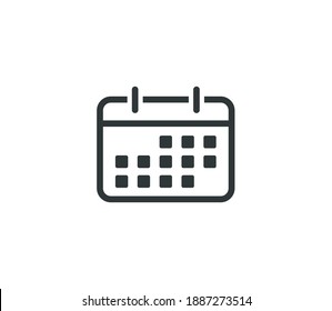Calendar Icon Flat Vector Illustration