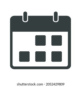 Icono de calendario Ilustración de vectores planos