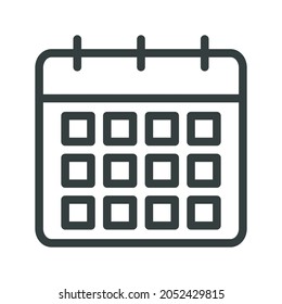 Icono de calendario Ilustración de vectores planos