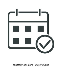 Icono de calendario Ilustración de vectores planos