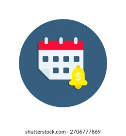 Calendar Icon Flat Vector Illustration