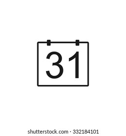 Calendar icon, flat vector illustration. EPS 10