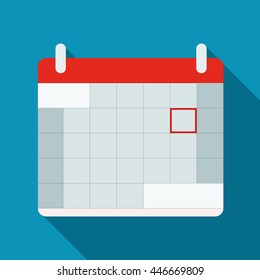 Calendar icon. Calendar flat icon. Vector illustration.