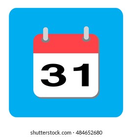 Calendar icon, Flat calendar icon. Vector illustration