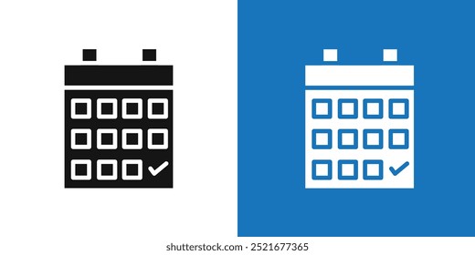 ícone de Calendário Vetor plano definir contorno