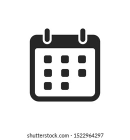 Calendar icon flat vector template 