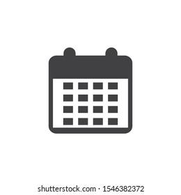 calendar Icon Flat Vector Template