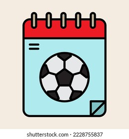 Calendar icon for football matches or calendar