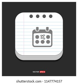 Calendar Icon - Free vector icon