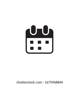 calendar icon glyph style design vector illustration