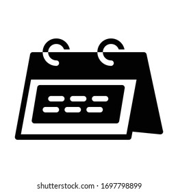 Calendar icon glyph vector design
