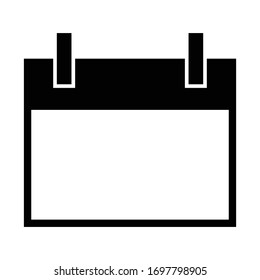 Calendar icon glyph vector design