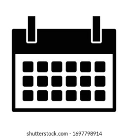 Diseño vectorial de glifo de icono de calendario