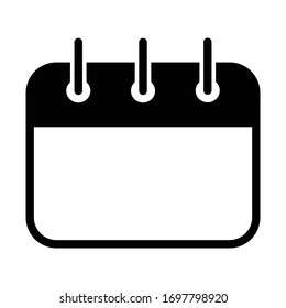 Calendar icon glyph vector design