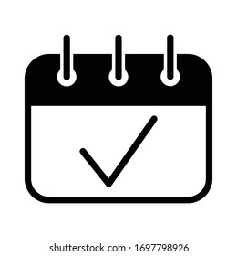 Diseño vectorial de glifo de icono de calendario