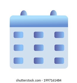 calendar icon with gradient color.  flat minimalist design vector eps 10