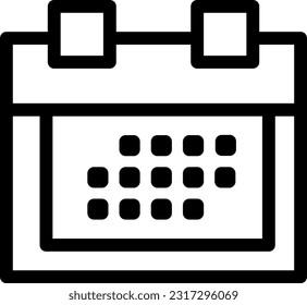 Calendar Icon: A graphical representation of a calendar, often used to symbolize dates, scheduling, and time management