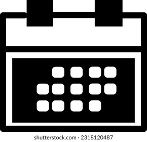 Calendar Icon: A graphical representation of a calendar, often used to symbolize dates, scheduling, and time management