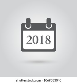 calendar icon gray color ,vector illustration