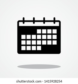 Calendar Icon with Gray Shadow