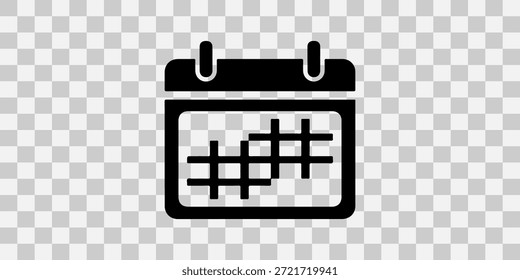 Calendar icon with hash symbol
