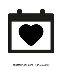 Calendar Icon with heart icon