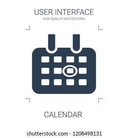 calendar icon. high quality filled calendar icon on white background. from user interface collection flat trendy vector calendar symbol. use for web and mobile