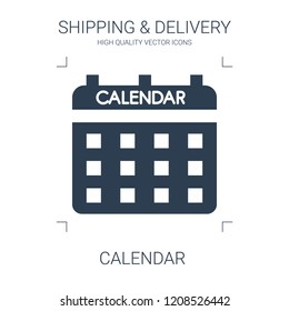 calendar icon. high quality filled calendar icon on white background. from shipping delivery collection flat trendy vector calendar symbol. use for web and mobile