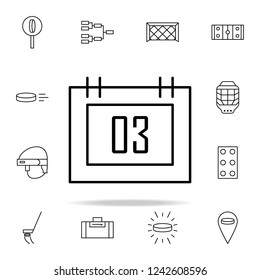 the calendar icon. hockey icons universal set for web and mobile