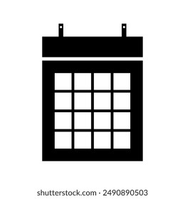 Calendar icon illustrated on background