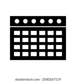 Calendar icon illustrated on background