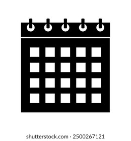 Calendar icon illustrated on background