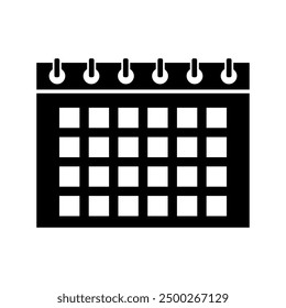 Calendar icon illustrated on background